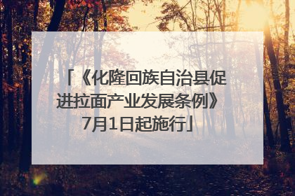 《化隆回族自治县促进拉面产业发展条例》7月1日起施行