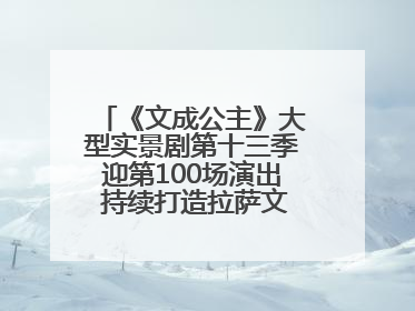 《文成公主》大型实景剧第十三季迎第100场演出 持续打造拉萨文旅新场景