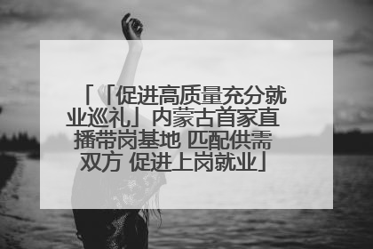 「促进高质量充分就业巡礼」内蒙古首家直播带岗基地 匹配供需双方 促进上岗就业