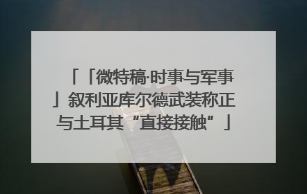 「微特稿·时事与军事」叙利亚库尔德武装称正与土耳其“直接接触”