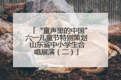 “童声里的中国”六一儿童节特别策划 山东省中小学生合唱展演（二）