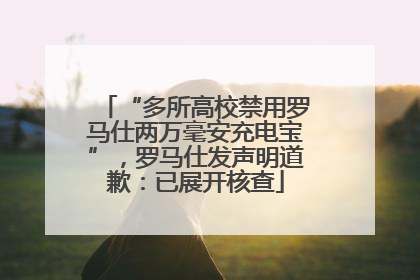 “多所高校禁用罗马仕两万毫安充电宝”，罗马仕发声明道歉：已展开核查