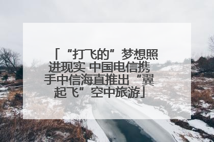 “打飞的”梦想照进现实 中国电信携手中信海直推出“翼起飞”空中旅游