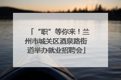 “职”等你来！兰州市城关区酒泉路街道举办就业招聘会