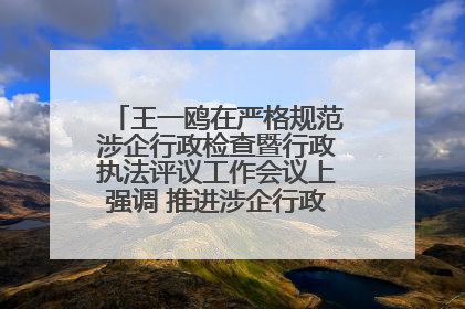 王一鸥在严格规范涉企行政检查暨行政执法评议工作会议上强调 推进涉企行政检查质效大幅提升