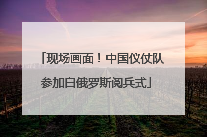 现场画面！中国仪仗队参加白俄罗斯阅兵式