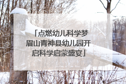 点燃幼儿科学梦 眉山青神县幼儿园开启科学启蒙盛宴