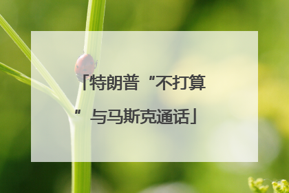 特朗普“不打算”与马斯克通话