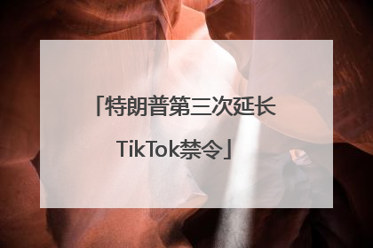 特朗普第三次延长TikTok禁令