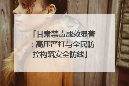 甘肃禁毒成效显著：高压严打与全民防控构筑安全防线