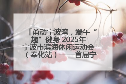 甬动宁波湾，端午“趣”健身 2025年宁波市滨海休闲运动会（奉化站）——首届宁波湾海洋运动会盛