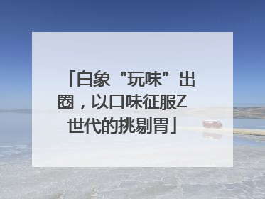 白象“玩味”出圈，以口味征服Z世代的挑剔胃