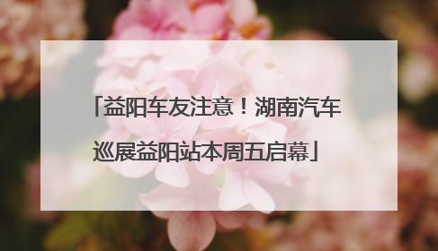 益阳车友注意！湖南汽车巡展益阳站本周五启幕