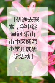 研途去探索，学中绽星河 乐山市中区杨湾小学开展研学活动