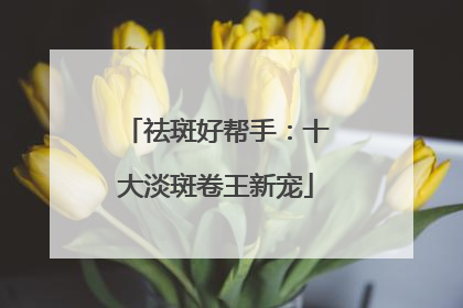 祛斑好帮手：十大淡斑卷王新宠