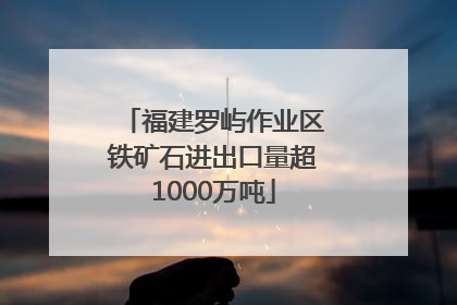 福建罗屿作业区铁矿石进出口量超1000万吨