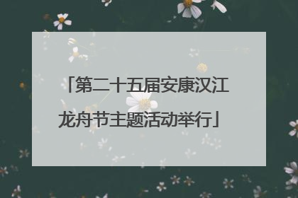 第二十五届安康汉江龙舟节主题活动举行