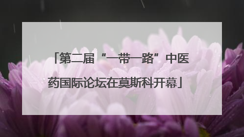 第二届“一带一路”中医药国际论坛在莫斯科开幕