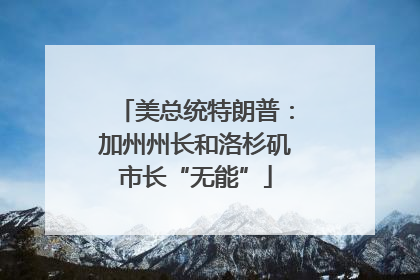 美总统特朗普：加州州长和洛杉矶市长“无能”