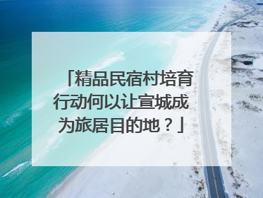 精品民宿村培育行动何以让宣城成为旅居目的地？