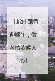 粽叶飘香迎端午，敬老情浓暖人心