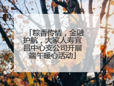 粽香传情，金融护航，大家人寿宜昌中心支公司开展端午暖心活动