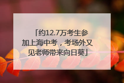 约12.7万考生参加上海中考，考场外又见老师带来向日葵