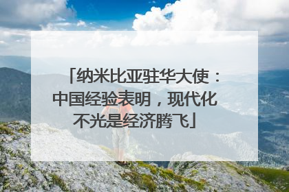 纳米比亚驻华大使：中国经验表明，现代化不光是经济腾飞