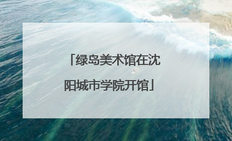 绿岛美术馆在沈阳城市学院开馆