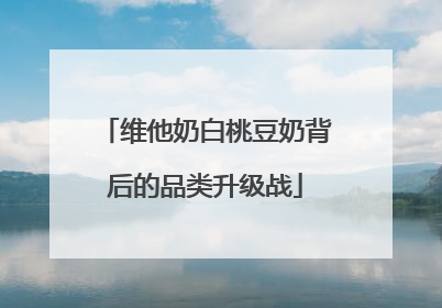 维他奶白桃豆奶背后的品类升级战
