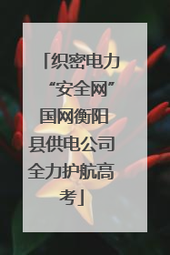 织密电力“安全网” 国网衡阳县供电公司全力护航高考
