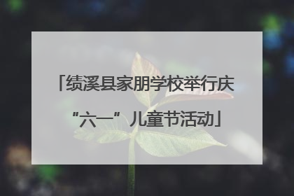 绩溪县家朋学校举行庆“六一”儿童节活动