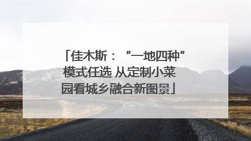 佳木斯：“一地四种” 模式任选 从定制小菜园看城乡融合新图景