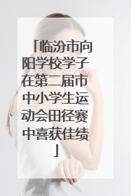 临汾市向阳学校学子在第二届市中小学生运动会田径赛中喜获佳绩