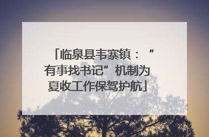 临泉县韦寨镇：“有事找书记”机制为夏收工作保驾护航