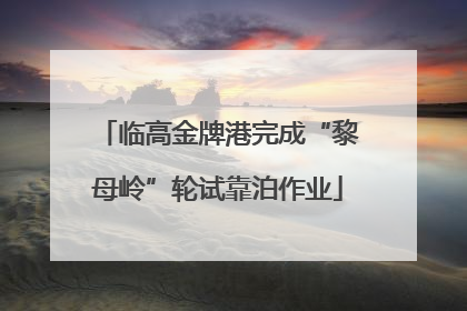 临高金牌港完成“黎母岭”轮试靠泊作业