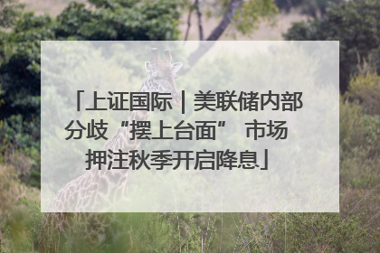上证国际｜美联储内部分歧“摆上台面” 市场押注秋季开启降息