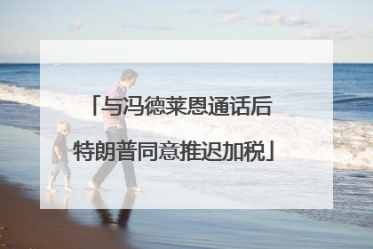 与冯德莱恩通话后 特朗普同意推迟加税