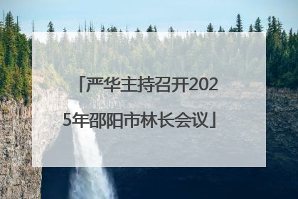 严华主持召开2025年邵阳市林长会议