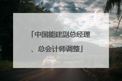 中国能建副总经理、总会计师调整