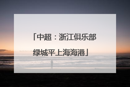 中超：浙江俱乐部绿城平上海海港