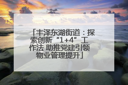 丰泽东湖街道：探索创新“1+4”工作法 助推党建引领物业管理提升