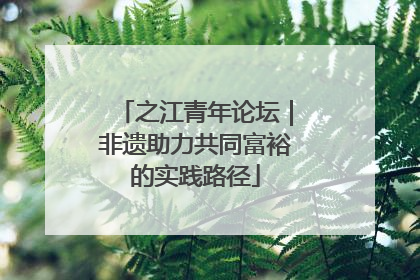 之江青年论坛｜非遗助力共同富裕的实践路径