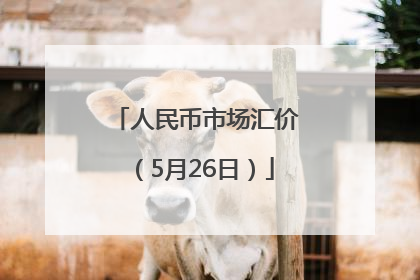 人民币市场汇价（5月26日）
