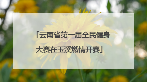 云南省第一届全民健身大赛在玉溪燃情开赛