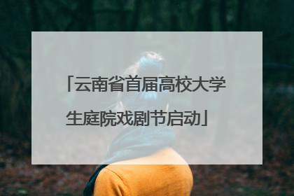 云南省首届高校大学生庭院戏剧节启动