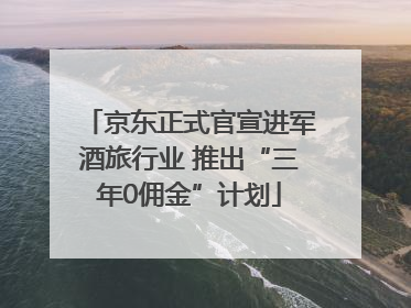 京东正式官宣进军酒旅行业 推出“三年0佣金”计划