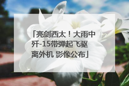 亮剑西太！大雨中歼-15带弹起飞驱离外机 影像公布