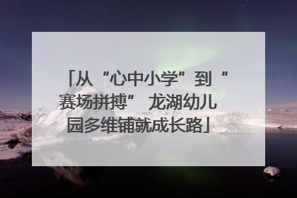 从“心中小学”到“赛场拼搏” 龙湖幼儿园多维铺就成长路