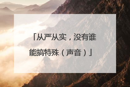 从严从实，没有谁能搞特殊（声音）